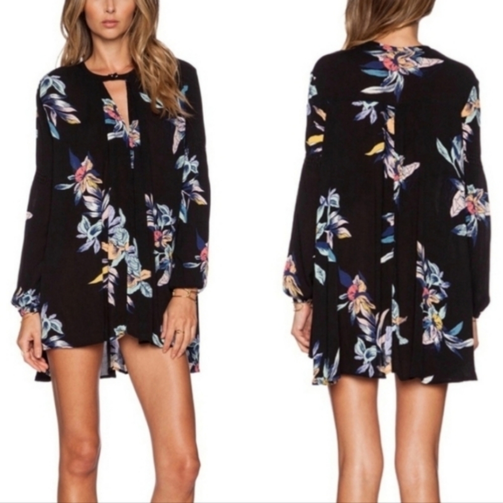 Free People Black Long Sleeve Dress